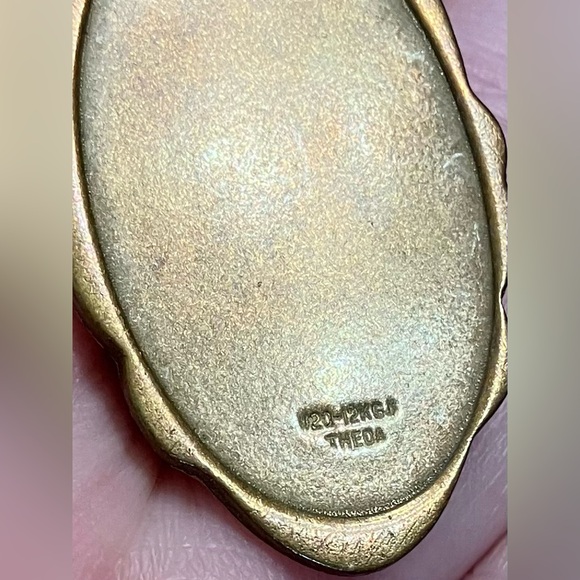 St Christopher Medal Goldtone Theda 1/20 12K GF Pendant - Picture 4 of 4